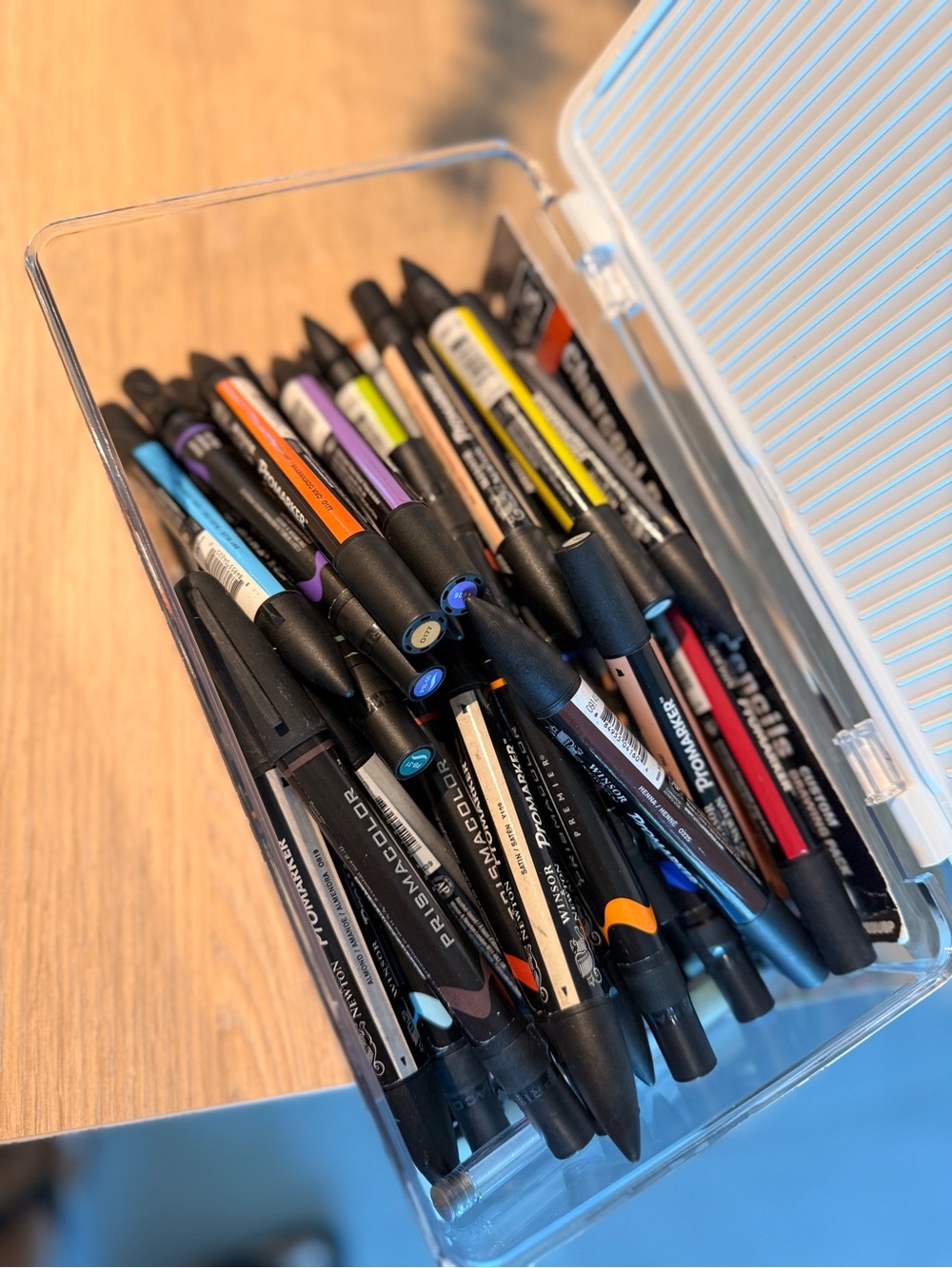 Black Mixed-Color Art Markers Set - Professional Dual-Tip Pens